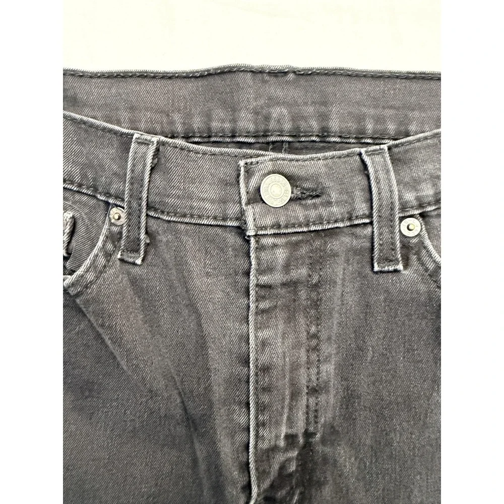 Levis 511 Jeans Mens 33x32 Gray Charcoal‎ Wash Slim Fit Tapered Denim Pants